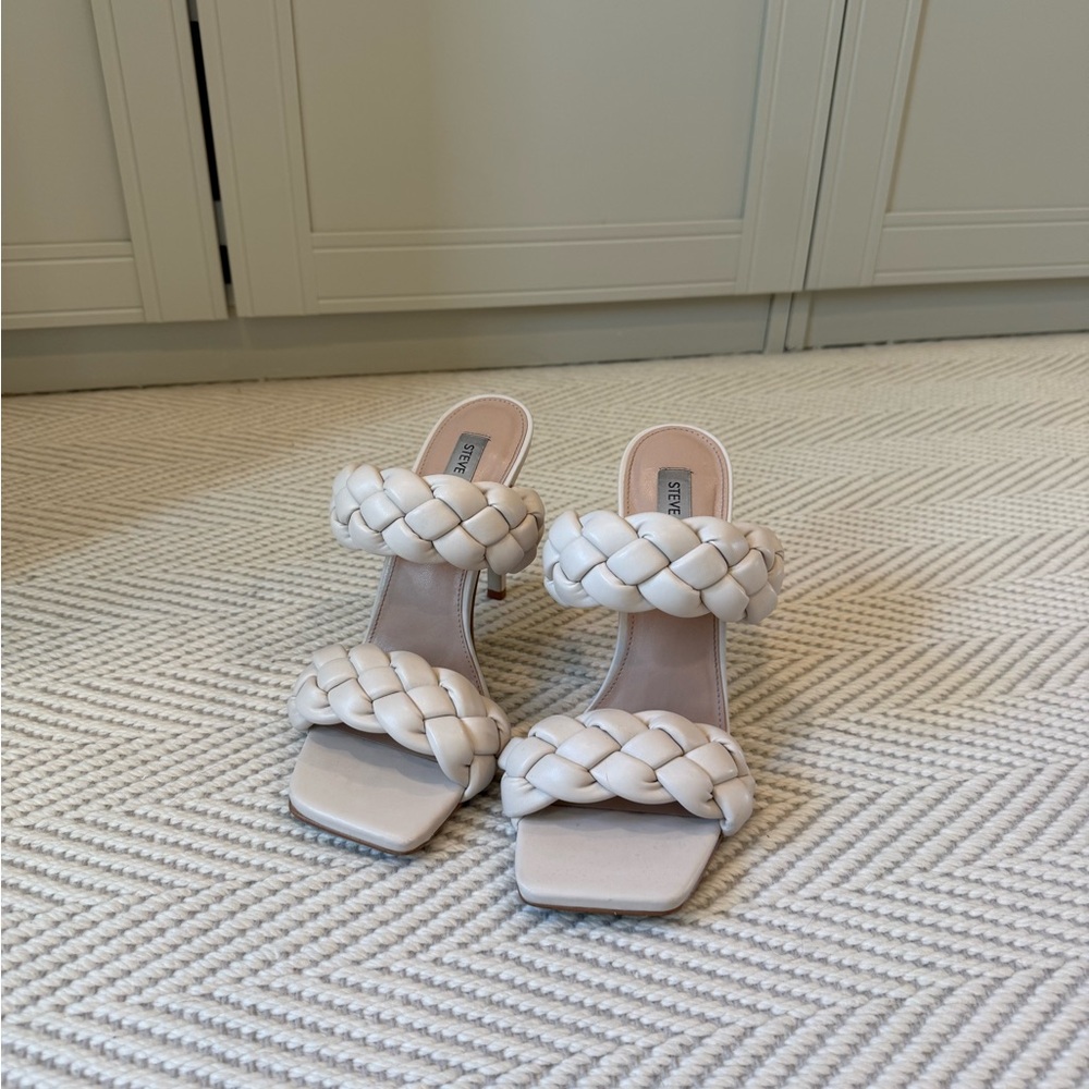 Steve Madden Beige Braided Heels